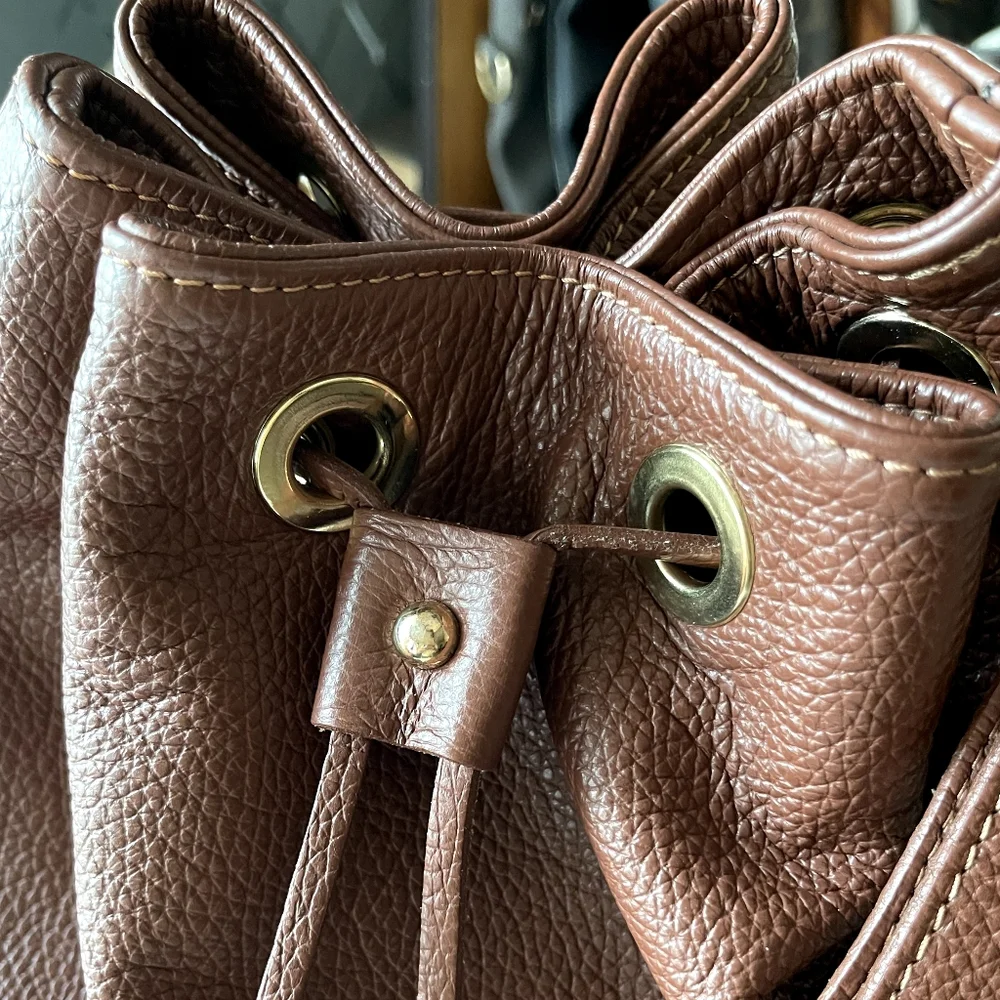 Borse in Pelle - Genuine Italy leather - authentic imported bucket bag - Picture 5 of 13